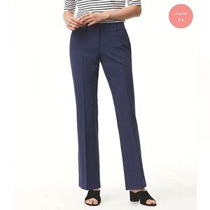 Loft Julie Fit Blue Trousers with Crease and Curvy Fit, 10